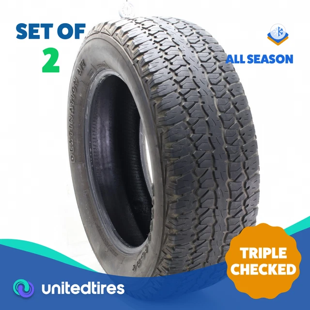 Set of (2) Used 275/60R20 Firestone Destination A/T 114S - 7-8/32