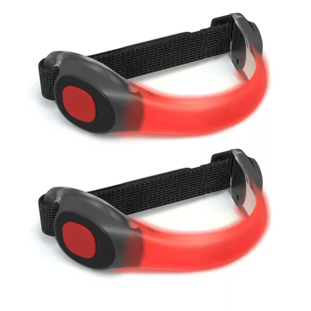 2x LED Bracelet Lumineux Jogging Bande Réfléchissante Lumière Clignotante Sport