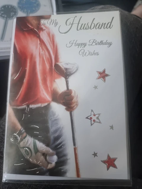 Con Amore A Mio Marito Per Il Tuo Compleanno Biglietto D' Auguri Con Una Scritta Inglese - Foto 3