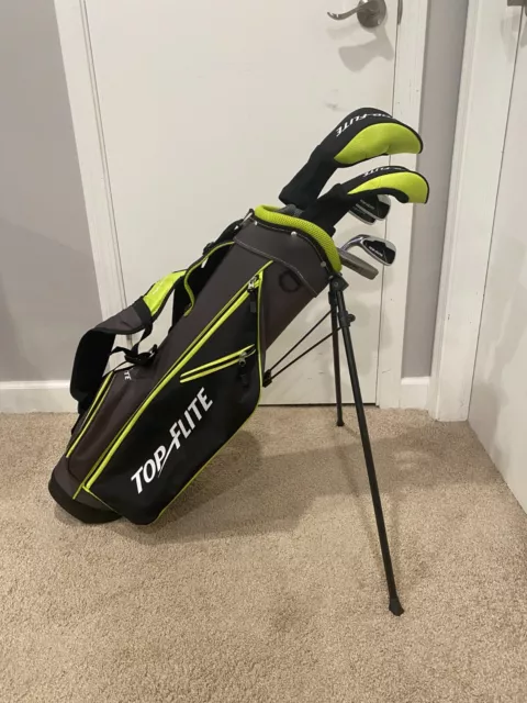 Top Flite Junior Golf Set w/ Stand Bag - 5 Clubs - LH - Driver Length = 38"