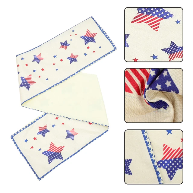 Corredor de mesa para el Día de la Independencia Dios bendiga corredor de mesa estadounidense bandera