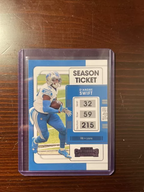 2021 Panini Contenders Season Ticket DAndre Swift Detroit Lions #32
