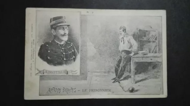 Affaire Dreyfus La Prisonnier N 2 Carte Postale Envoye 1899 Antisemitisme Affair