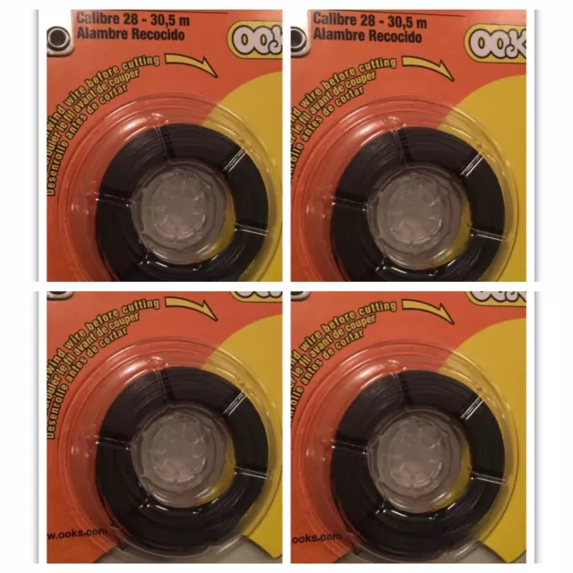 4 Packs 28 gauge 100' ANNEALED WIRE Hillman Group 50158 crafts jewelry household