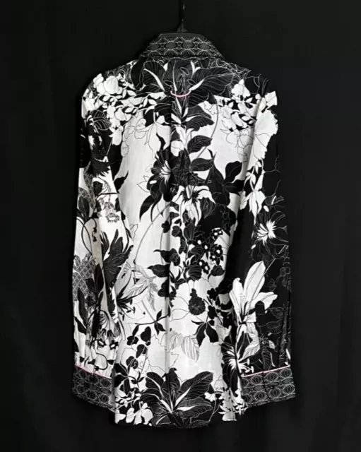 Robert Graham Women's CARRIE Black & White Floral $258 XL NWT X-Large 3