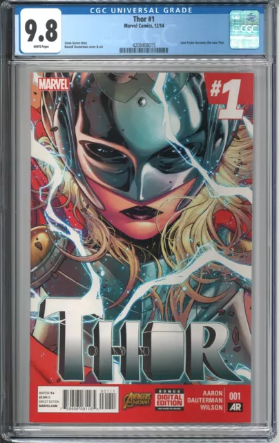 Thor #1 CGC 9.8 NM/MT WP 2014 Marvel Comics Jane Foster Becomes New Thor
