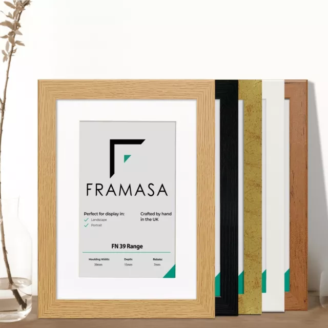 BLACK PICTURE FRAME Handmade Wooden Effect Wall Poster Frames With