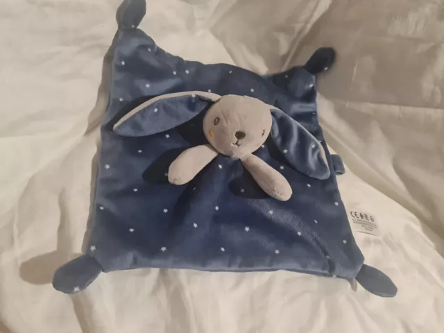 Doudou Lapin gris bleu étoiles attache tétine Simba Toys Nicotoy neuf