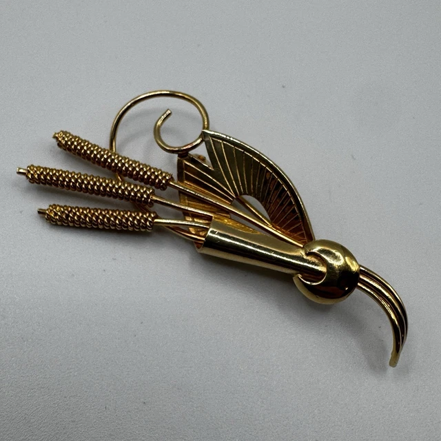Broche Ancienne Vintage Plaqué Or Et Nacre - Anneaux, Début XXème, Occasion