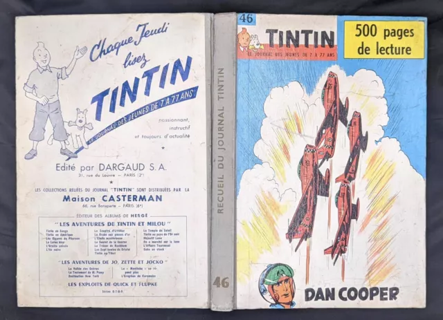 Edition originale Album Recueil du journal Tintin n°46 1960