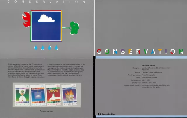 1985 Australian Last Mint Conservation Stamps Pack Set [33c/50c/80c/90c] issues
