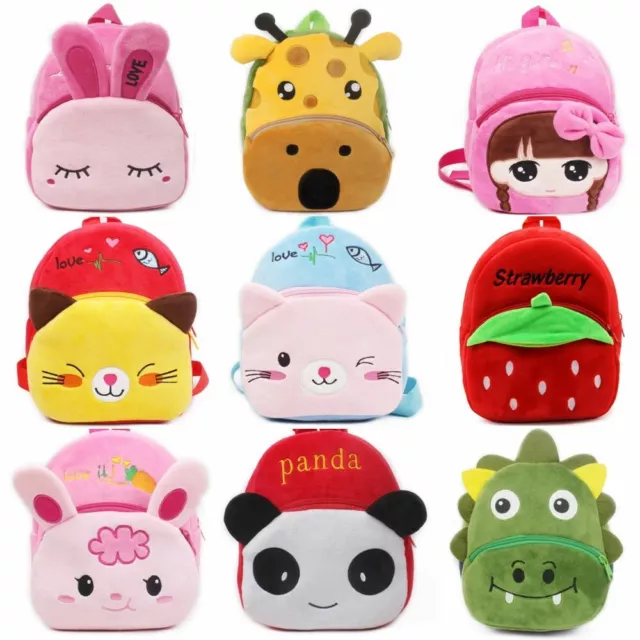 Children Cartoon Bag Boys Girls Lunch Box Backpack School Book Cute Kids Toddler