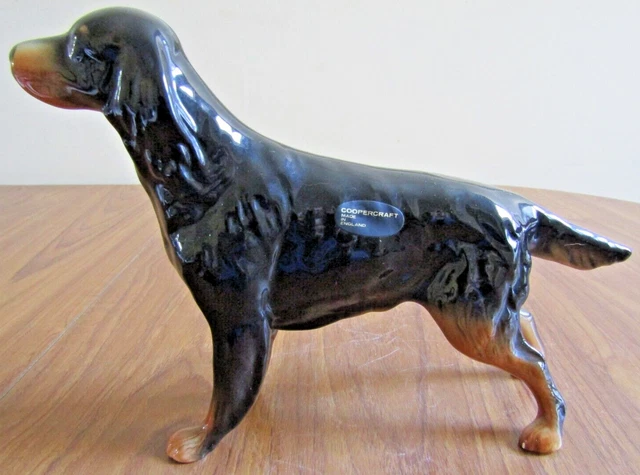 COOPERCRAFT, Vintage GORDON SETTER model, 24x16.5cm, label, new, ceramic, UK