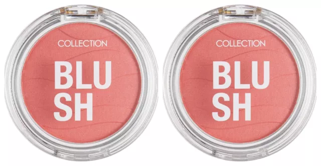 2 X Collection Cosmetics Soft Glow Blusher, Blusher Powder, 4g, Bashful