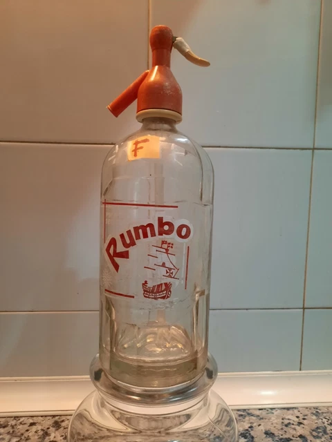 SIPHON RUMBO (F) SODA colección  AGUA DE SELTZ botella de cristal SIFON clásico