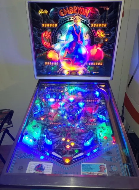 BALLY EMBRYON PINBALL MACHINE BEAUTY FREE SHIPPING clean