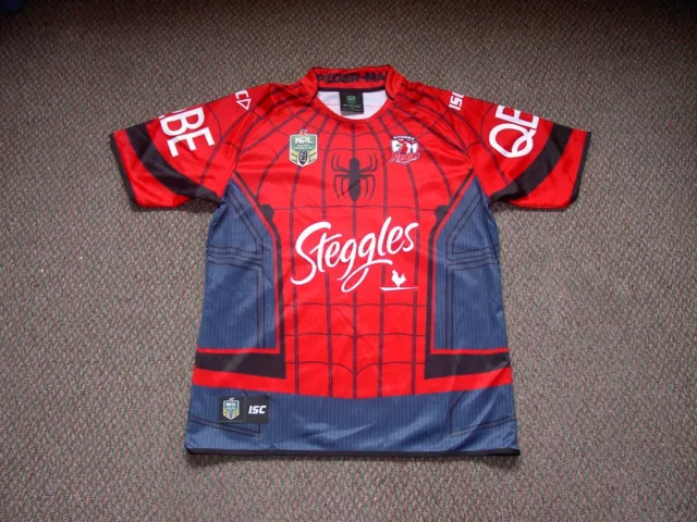 ISC NRL Australia Sydney Roosters Spiderman Rugby League shirt/Top/adult XXL