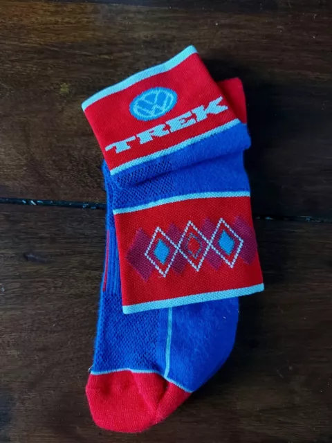 Early 00's Trek Volkswagen VW Logo Tartan Cycling Socks Mountain Bike - NEW