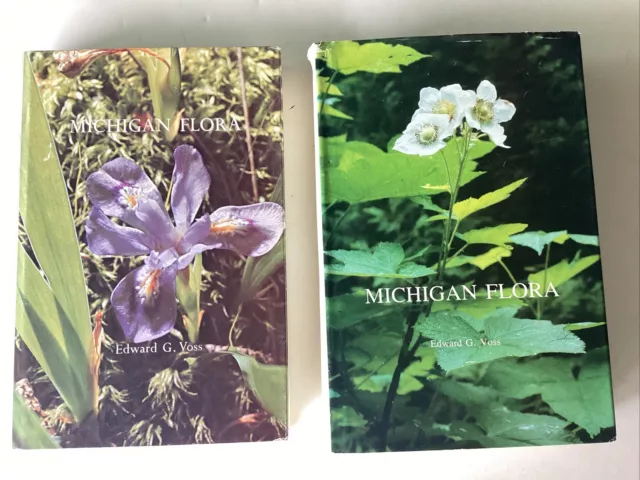 Michigan Flora Parts 1 & 2 - HC Book Set - W/ DJ’s - Edward G. Voss