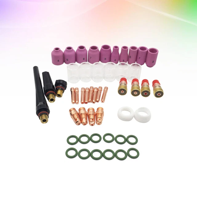49 pz TIG Set dimensioni assortite corpo lenti a gas per saldatura SR WP17 18 26 TIG