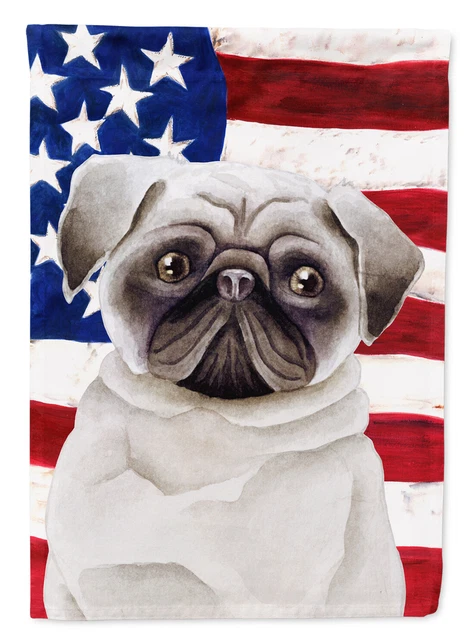 Pug Patriotic Flag Garden Size CK1385GF