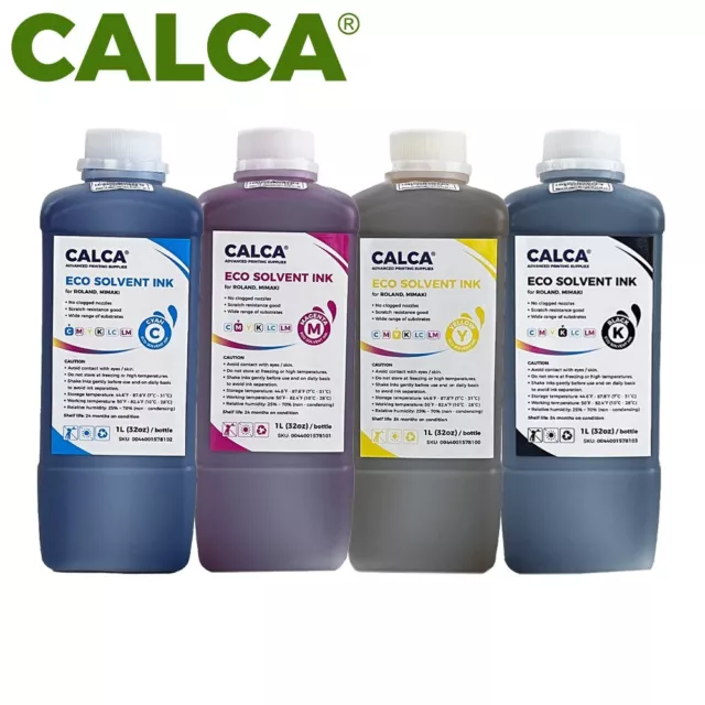 US PICKUP 4L CALCA Compatible Roland ECO Solvent Ink C M Y K/set