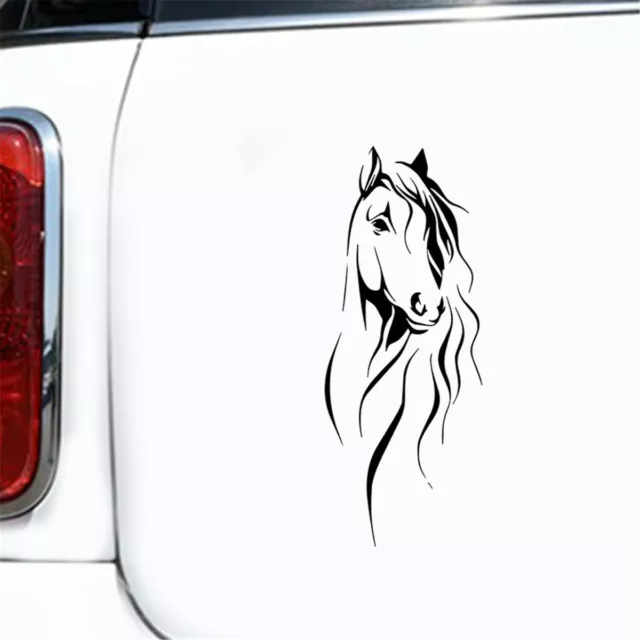 Voiture de tête cheval animal Sticker vinyle Décor d'autocollant mural enfants