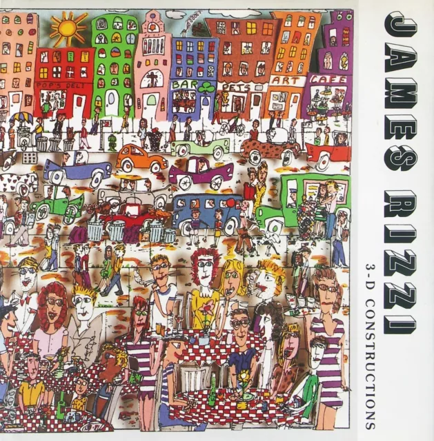 James Rizzi "3-D CONSTRUCCIONES" Libro de tapa dura por 1988 / inglés