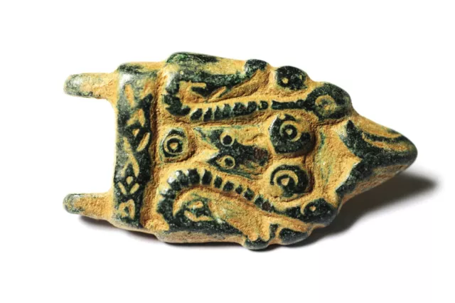 Zurqieh -Ad11819- Ancient Roman Bronze Belt Buckle. 200 - 300 A.d
