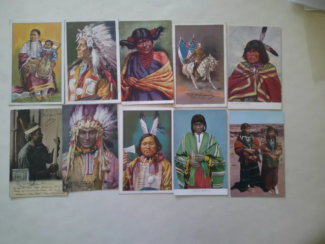 INDIENS d'Amérique Nord et Sud - Beau lot de 53 cartes anciennes et semi moderne