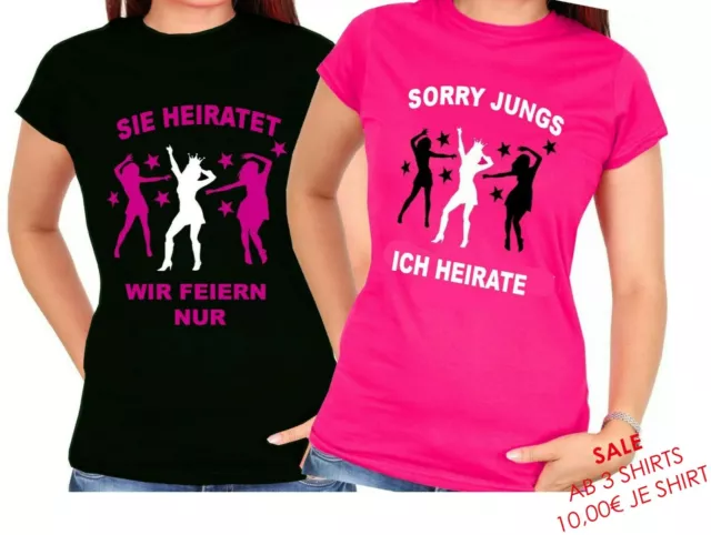 ICH HEIRATE JGA Braut Shirt Wir Feiern Team T-Shirt Junggesellinnenabschied  WOW EUR 18,90 - PicClick DE