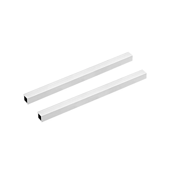 6063 Alluminio Rettilinea Tubo Quadrato 12mmx12mmx1mm 200mm Lunghezza 2pz