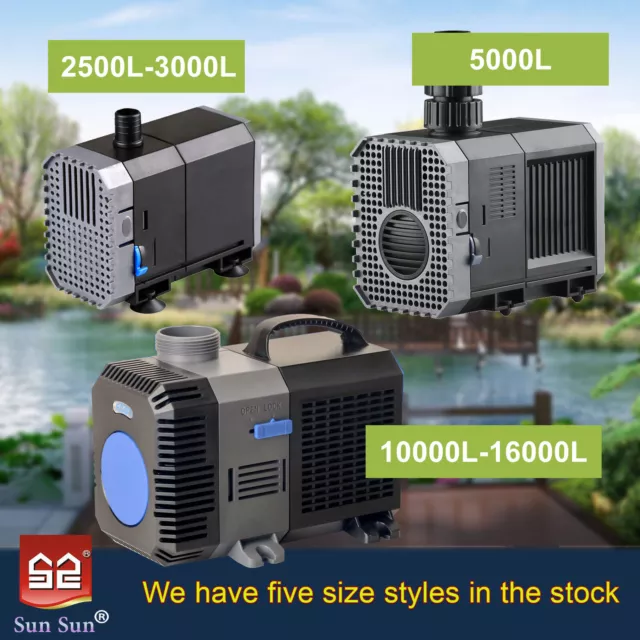 Submersible Water Pump Aquarium Fish Tank Fountain Pond Marine 2500L to 16000L