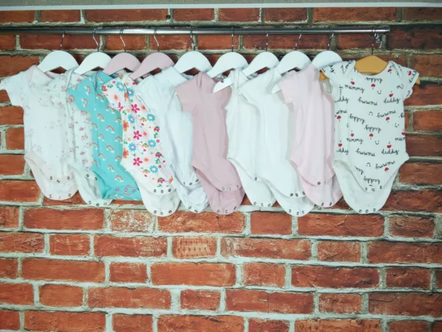 Baby Girl Bundle Aged 3-6 Months Jojo Mama Bebe Next Short Sleeve Vests 68Cm