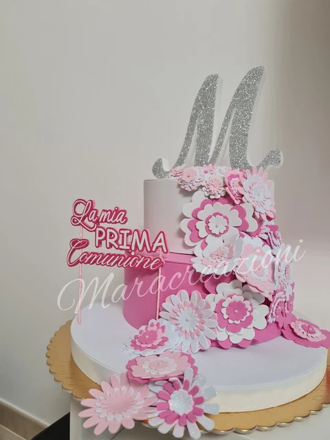 Composizione Di Palloncini Battesimo Rosa - Foto 12