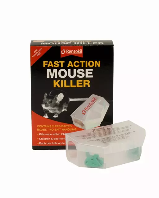 RLPSF135 Rentokil Fast Action Mouse Killer, Multicolored, 2 Pieces