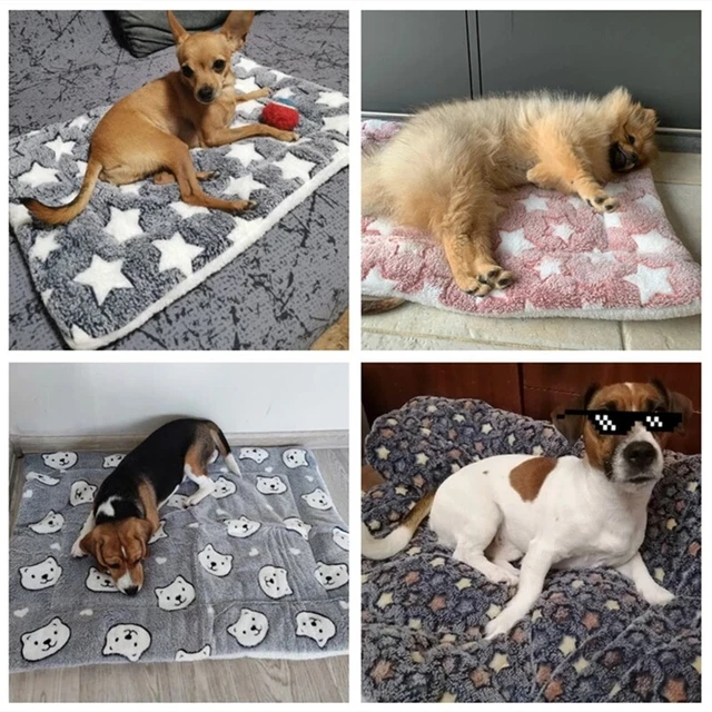 Pet Dog Bed Mat Self Warming Soft Flannel Pad Blanket Cat Bed Cushion Washable 12