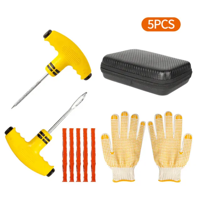 Car Bus Tire Repair Plug Kit Hand Tools Wheel Tyres Puncture Emergency Кit 5PCS