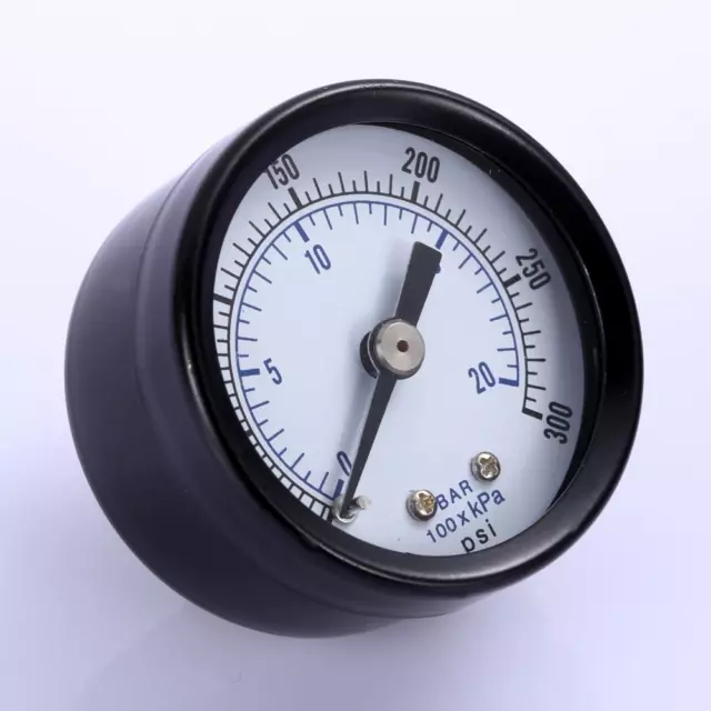 Double Scale Air Compressor Pressure Gauge 0-20Bar / 0-300 PSI Manometer 3