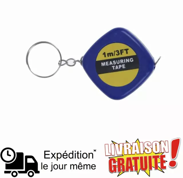 Porte Clé Ruban à mesurer 1 mètre de Poche 1M