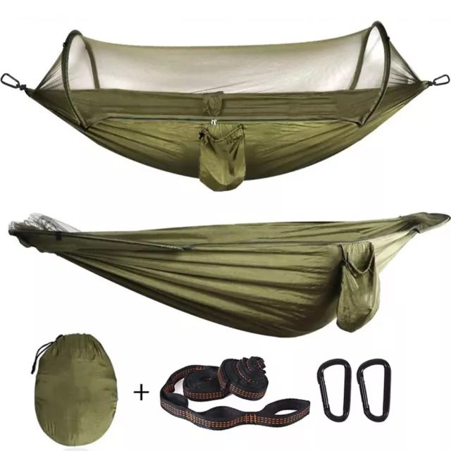 Premium Hängematte XXL Outdoor Mehrpersonen Ultra-Leicht Fallschirmseide Camping