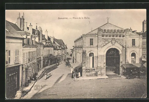 CPA Sancerre, Place de la Halle 1904