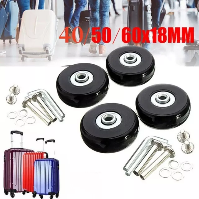 Luggage Suitcase Wheels Axles Repair Kit Replacement Travel Dia.40mm/50mm/60mm