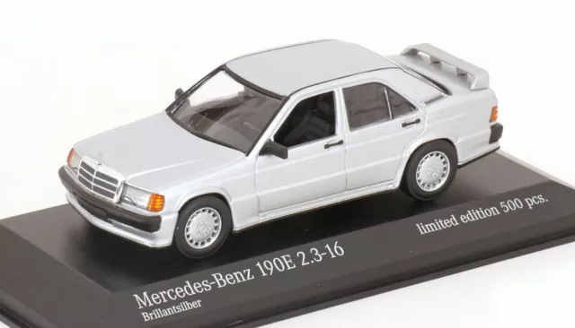 1:43 Minichamps Mercedes 190E 2.3-16 W201 Saloon 1984 silver