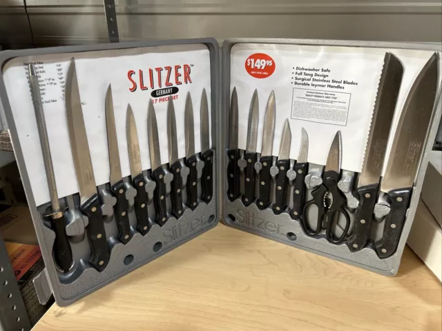 SLITZER Germany 17 Piece Knife Set in Hard shell Carry Case
