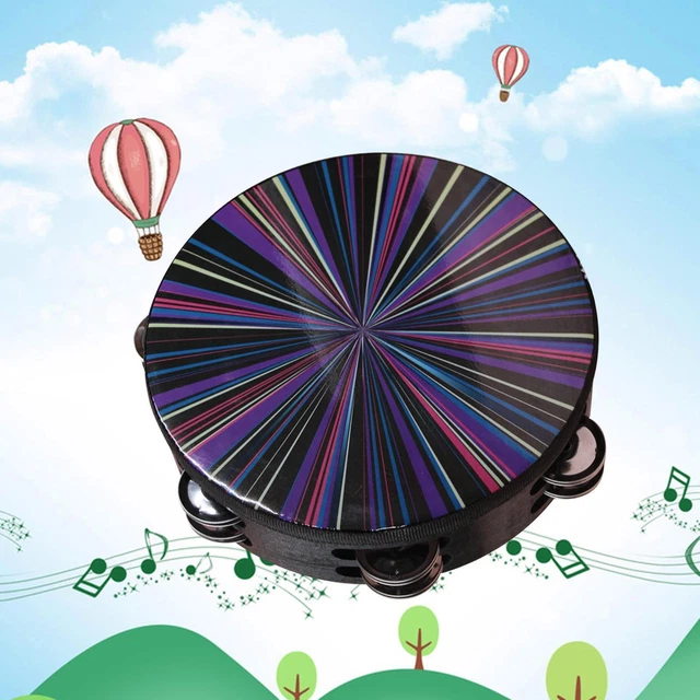 Tambourin tambourin léger Handheld pour enfants adultes scène montrant