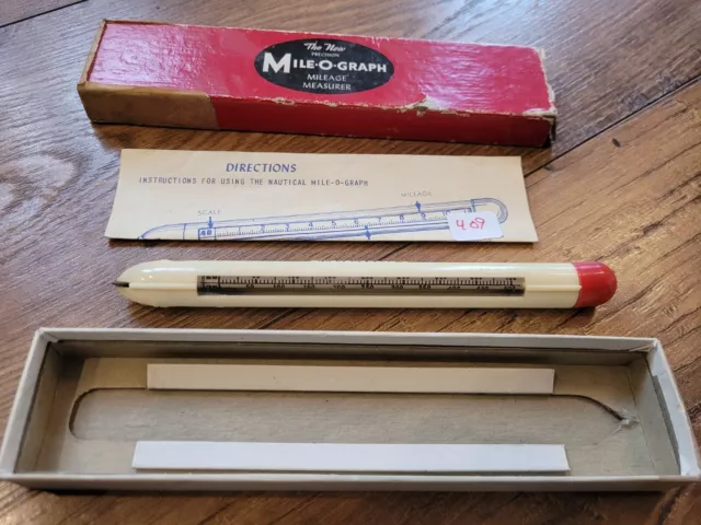 Vintage Mile-O-Graph Precision Mileage Measurer Tool in Original Box W/ Instruct