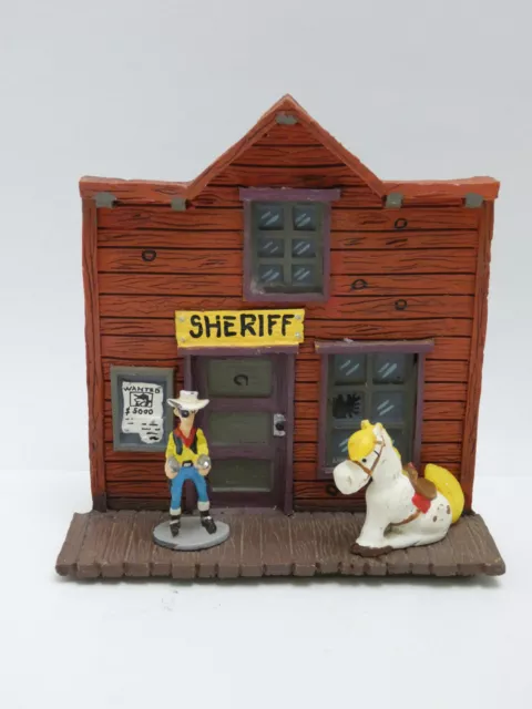 Figurines Lucky Luke Atlas Plastoy 2008 Jolly Jumper Bureau du Sheriff