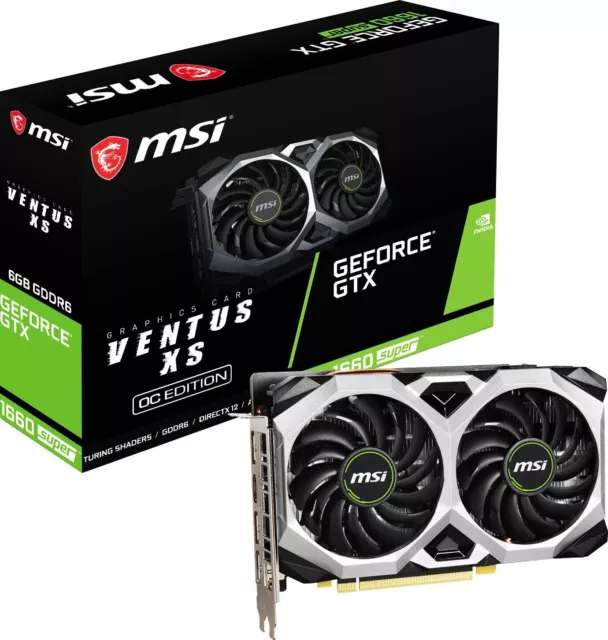 MSI NVIDIA GeForce GTX 1660 SUPER Ventus XS OC | 6GB GDDR6 | VR Ready | Dual-FAN