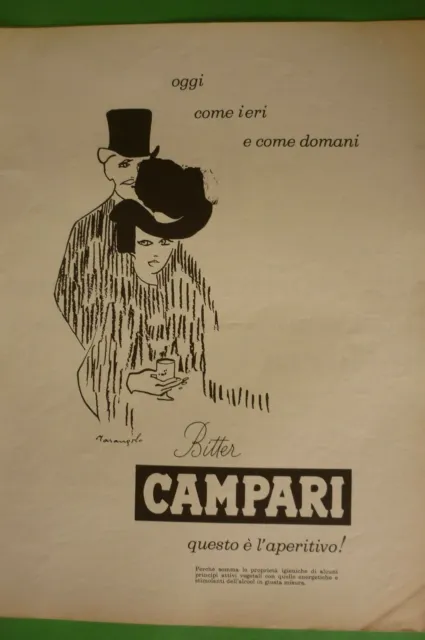 BITTER CAMPARI L'APERITIVO Marangolo 1966 Pubblicità 1 pagina